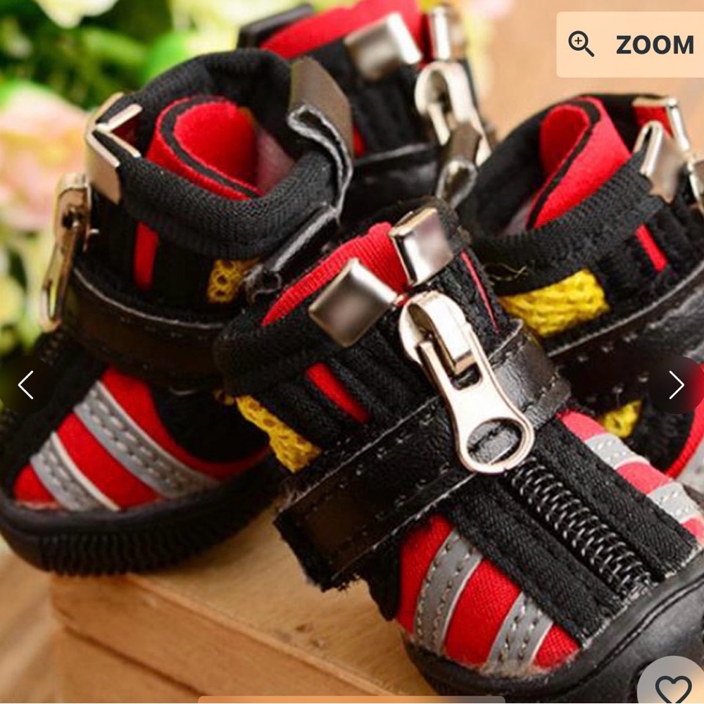 Stylish Red and Black Dog Boots - Picture 4 of 5